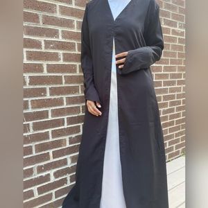 Layered one-piece abaya